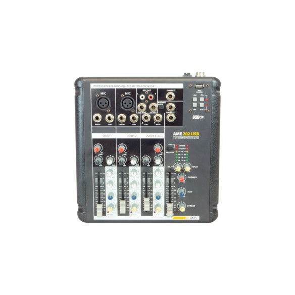 Mesa de Mezcla Directo 4-13 Canales AMS AME 202 USB front