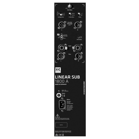 Subgrave Activo HK Audio L Sub 1800 A rear-panel