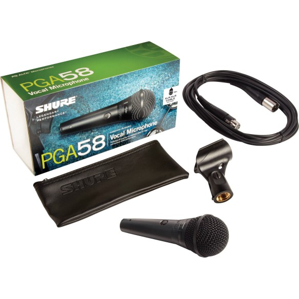 Micrófono Dinámico Shure PGA58-XLR box-set