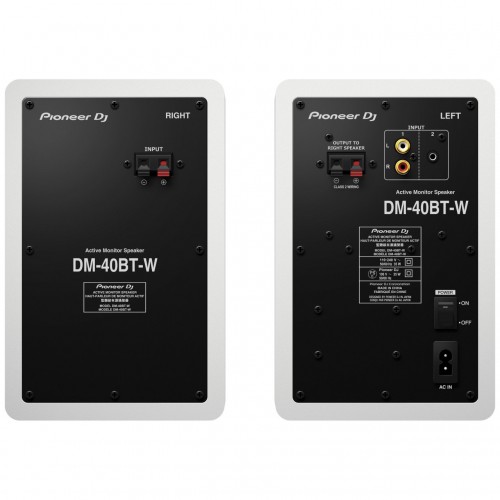 Monitores de Estudio Activos Pioneer DJ DM-40BT-W Bluetooth rear