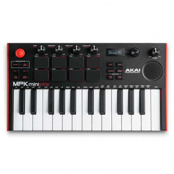 Teclado Controlador MIDI Autónomo por USB Akai MPK Mini Play MK3 top