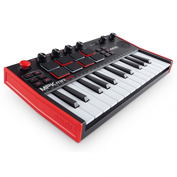 Teclado Controlador MIDI Autónomo por USB Akai MPK Mini Play MK3 angle