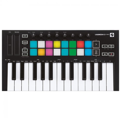  Teclado Controlador MIDI USB 25 Teclas Novation Launchkey Mini MK3 top