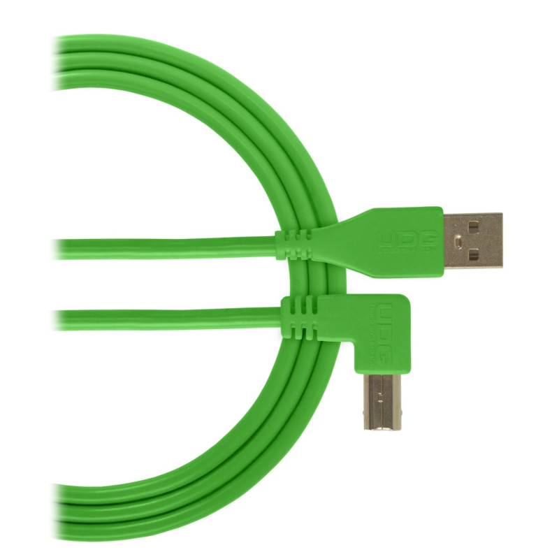 UDG Ultimate Audio Cable USB 2.0 A-B Green Angled 