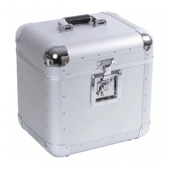 Maleta para Discos Vinilo Roadinger Record Case ALU 75/25 angle