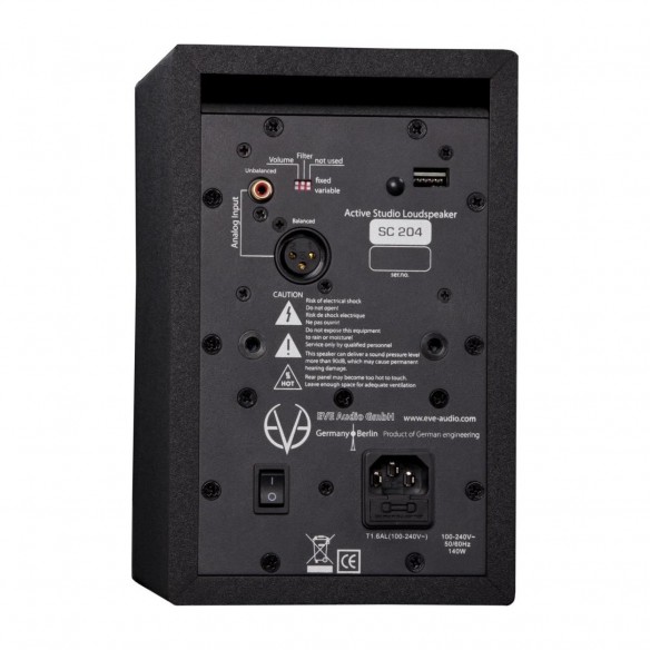  Monitor de Estudio Activo EVE Audio SC204 rear