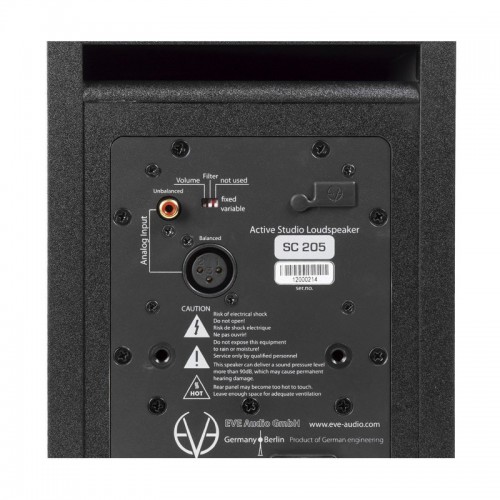  Monitor de Estudio Activo EVE Audio SC205 rear-panel
