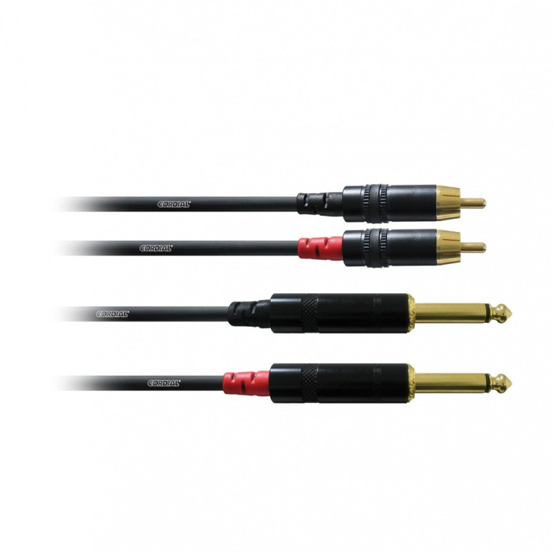 Cordial CFU 0,9 PC (2 Jack/M Mono-2 RCA/M)