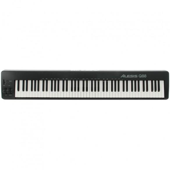  Teclado Controlador MIDI USB 88 Teclas Alesis Q88 top