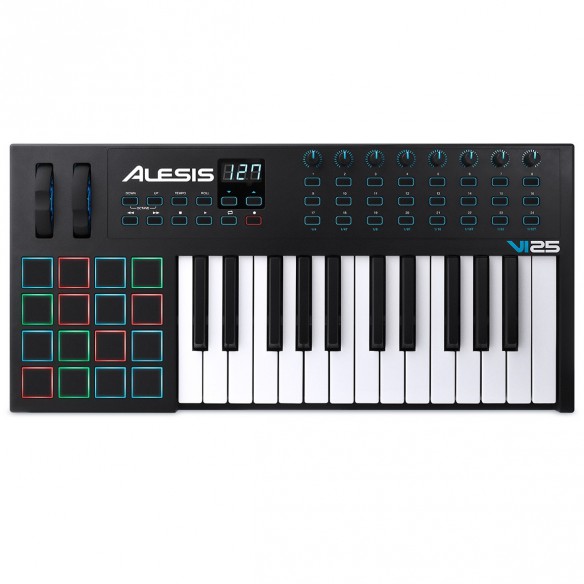  Teclado Controlador MIDI USB 25 Teclas Alesis VI25 top