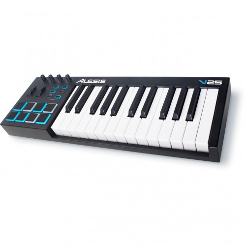  Teclado Controlador MIDI USB 25 Teclas Alesis V25 angle2