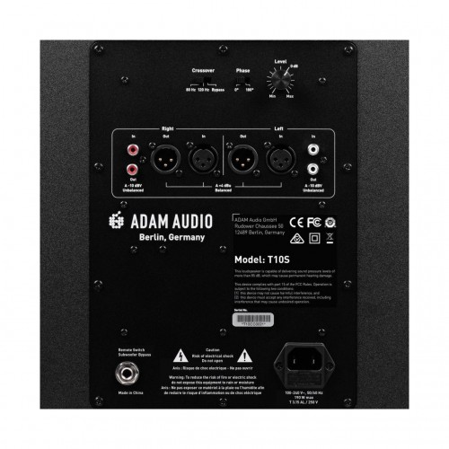  Subgrave Estudio Activo ADAM T10S rear-panel