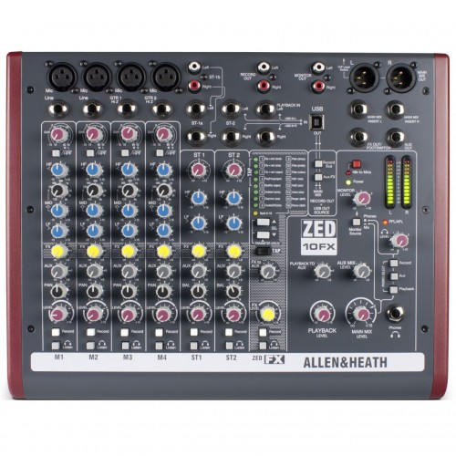  Mezclador 9 Canales Allen & Heath ZED-10 FX top