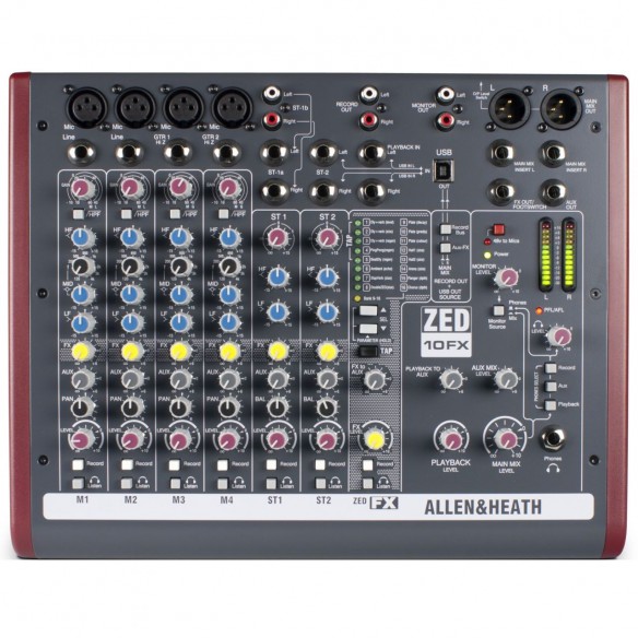  Mezclador 9 Canales Allen & Heath ZED-10 FX top