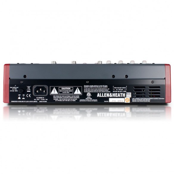  Mezclador 9 Canales Allen & Heath ZED-10 FX rear