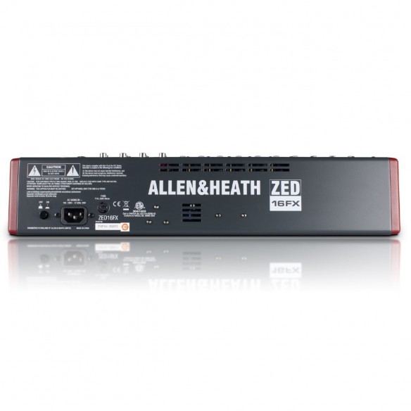  Mezclador Estudio/Directo 13 Canales Allen Heath ZED-16 FX rear