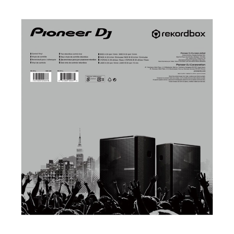 Pioneer DJ Rekordbox Control Vinyl RB-VD1-CL