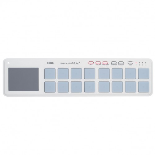Superficie de Control MIDI USB Korg NanoPad2 White top