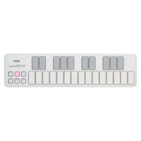 Teclado Controlador MIDI USB 25 Teclas Korg NanoKey2 White top