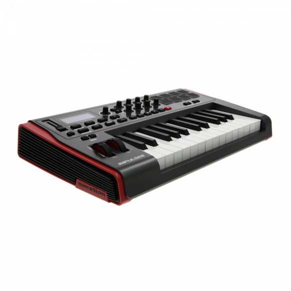 Teclado Controlador MIDI USB 25 Teclas Novation Impulse 25 angle