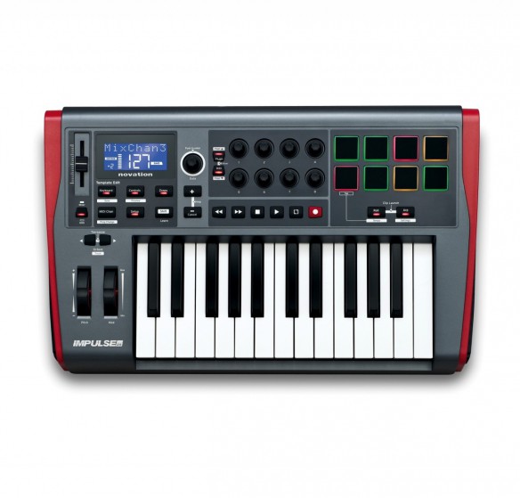 Teclado Controlador MIDI USB 25 Teclas Novation Impulse 25 top