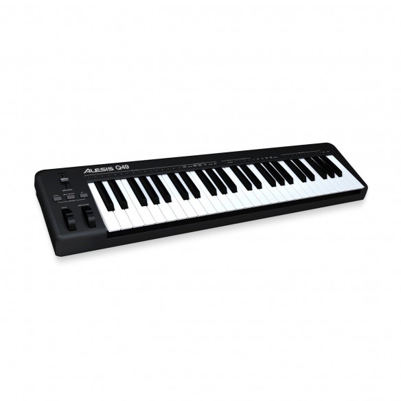 Teclado Controlador MIDI de 49 Teclas Alesis Q49 angle