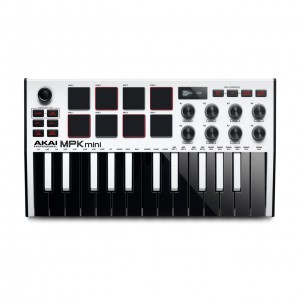 Teclado Controlador MIDI USB 25 Teclas Akai MPK Mini MK3 White angle 2