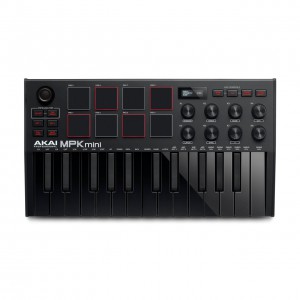 Teclado Controlador MIDI USB 25 Teclas Akai MPK Mini MK3 Black angle 2