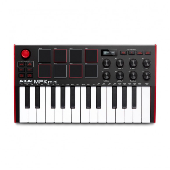  Teclado Controlador MIDI USB 25 Teclas Akai MPK Mini MK3 top