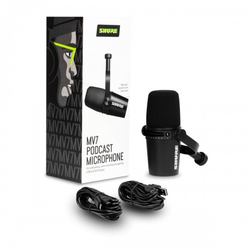 Micrófono Dinámico Shure MV7-K box-detail