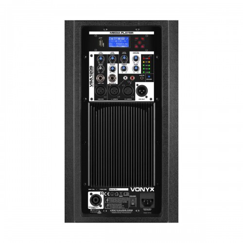 Sistema PA Completo Activo Vonyx VSA120S (Bluetooth) unit-active-rear-panel