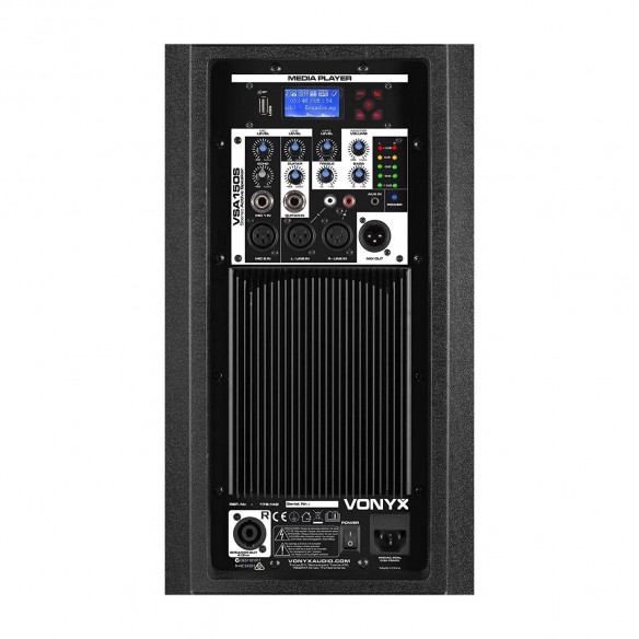 Sistema PA Completo Activo Vonyx VSA150S (Bluetooth) unit-active-rear-panel