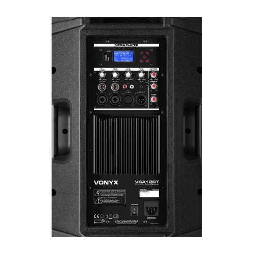 Altavoz Activo Full-Range Vonyx VSA12BT (Bluetooth) rear-panel
