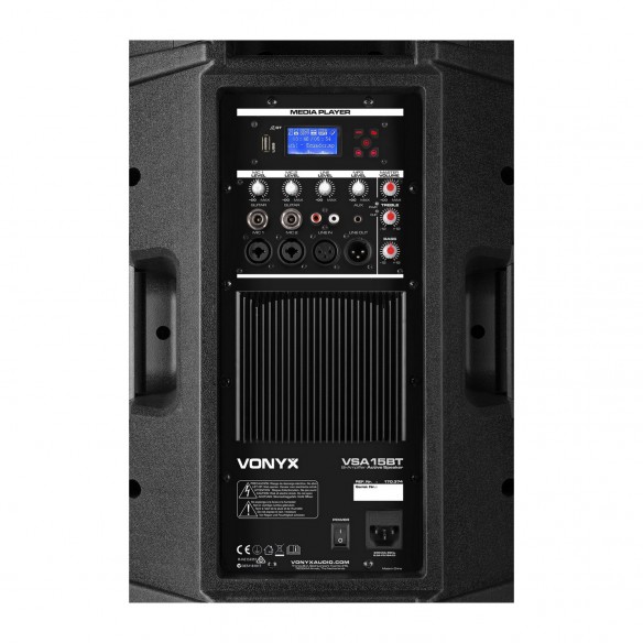 Altavoz Activo Full-Range Vonyx VSA15BT (Bluetooth) rear-panel