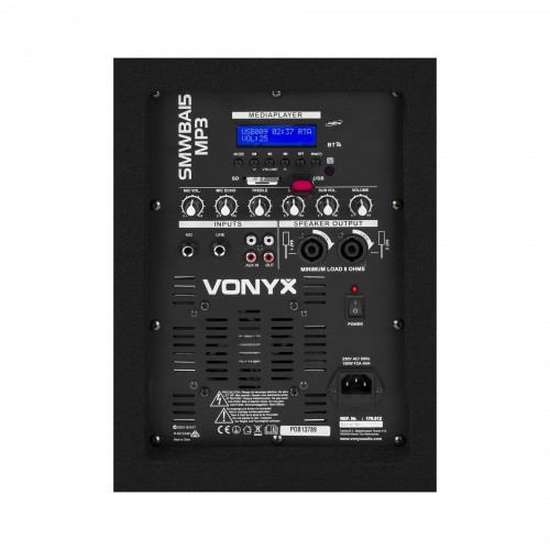 Subgrave Activo Vonyx SMWBA15MP3 (Bluetooth) rear-panel