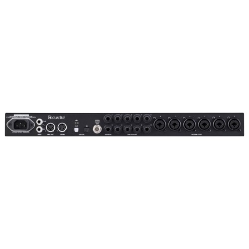 Interface Audio por USB Focusrite Clarett+ 8Pre rear
