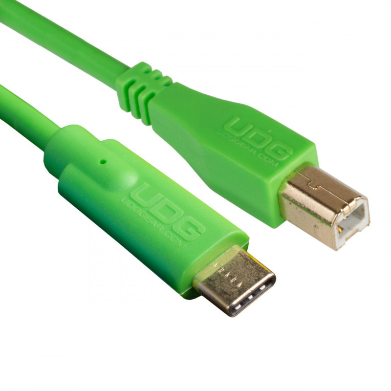 UDG Ultimate Audio Cable USB 2.0 C-B Green Straight 1.5m (USB C/M-USB B/M)