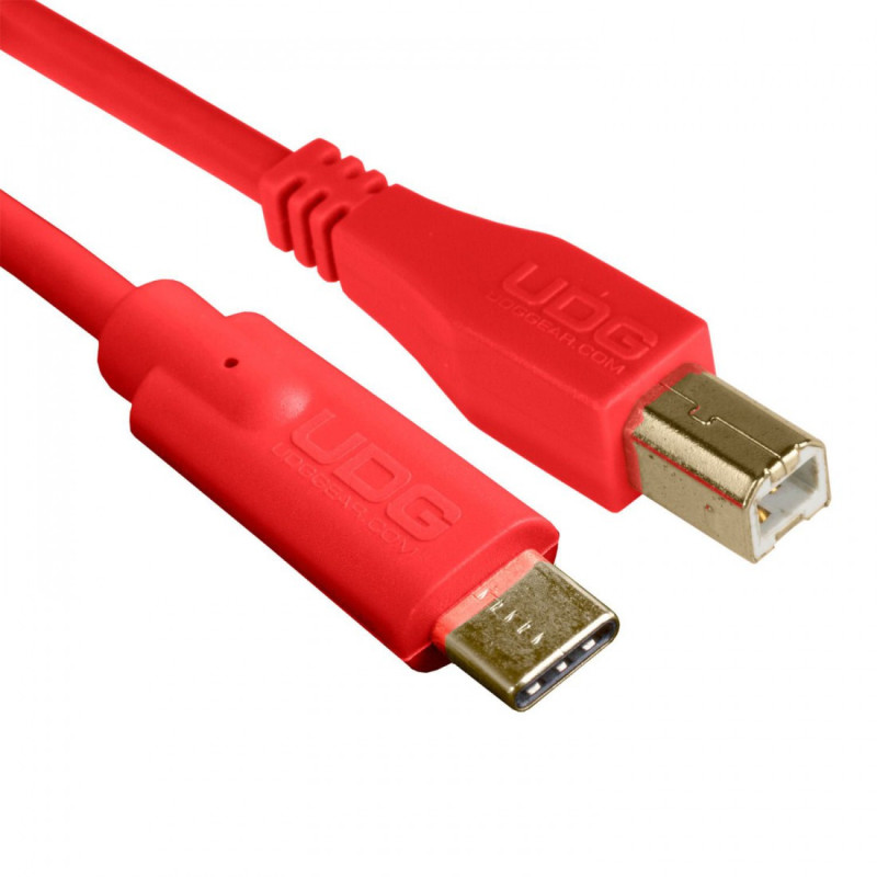 UDG Ultimate Audio Cable USB 2.0 C-B Red Straight 1.5m (USB C/M-USB B/M)