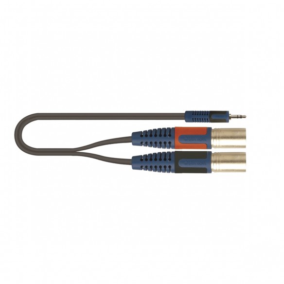 Cable de Audio Quik Lok RKSA/192-2 (Minijack/M Stereo-2 XLR/M)