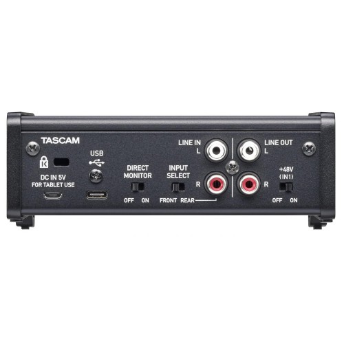 Interface Audio por USB Tascam US-1x2HR rear