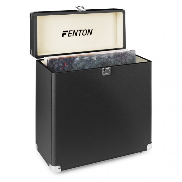 Maleta para Discos Vinilo Fenton RC30 Black open-detail2