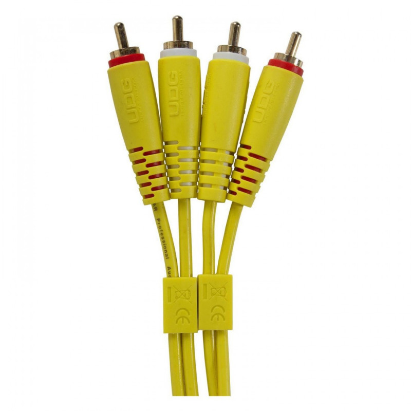 UDG Ultimate Audio Cable Set RCA-RCA 1.5 Yellow Straight (2 RCA/M-2 RCA/M)