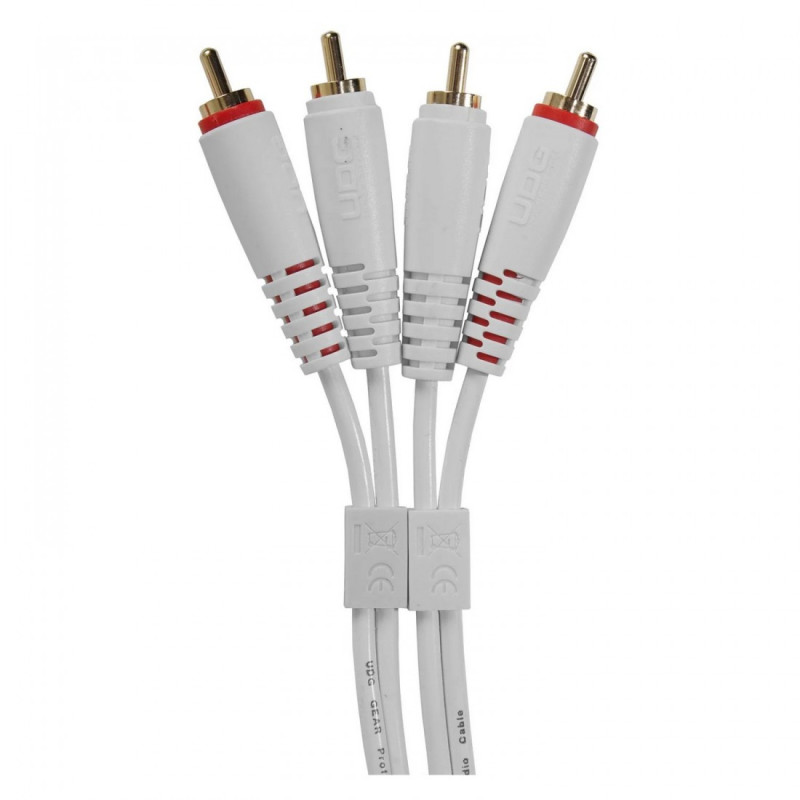 UDG Ultimate Audio Cable Set RCA-RCA 1.5 White Straight (2 RCA/M-2 RCA/M)