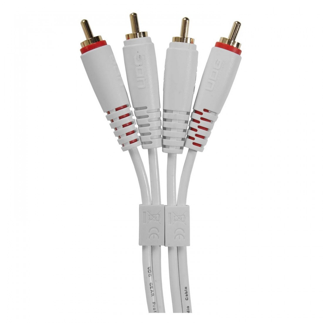 UDG Ultimate Audio Cable Set RCA-RCA 1.5 White Straight (2 RCA/M-2 RCA/M)